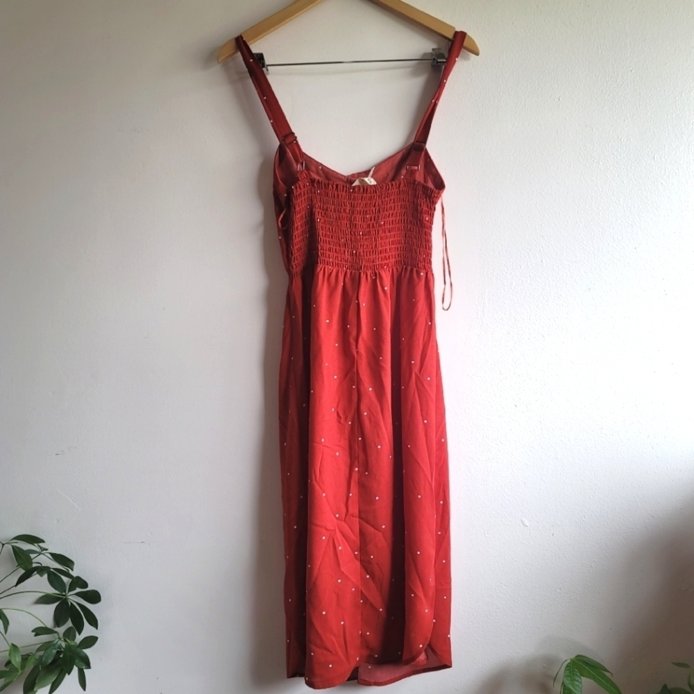 Lovestitch, Amora Knot Front Red Polka Dot Dress, Red & white, Size Small, NWT - Picture 3 of 8